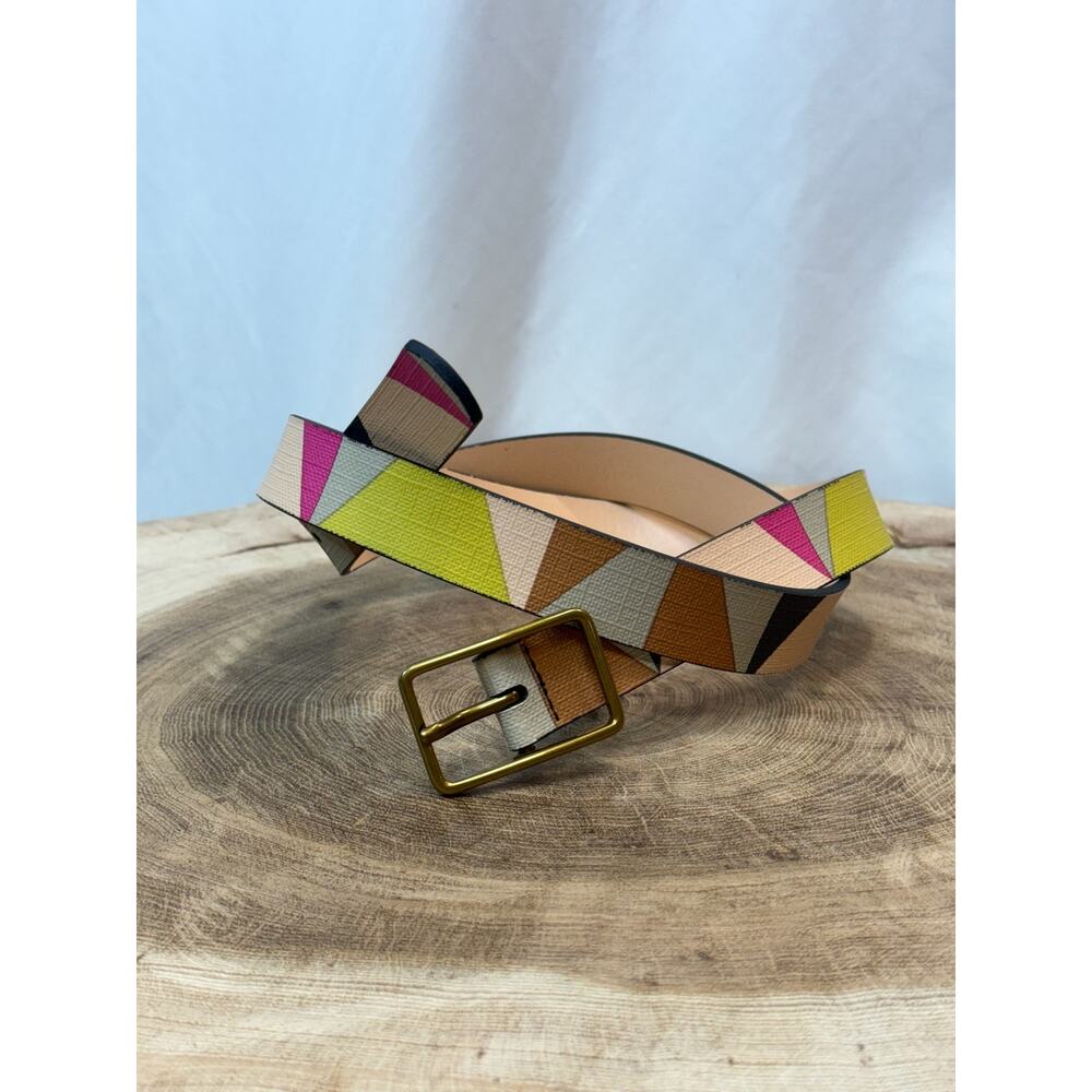 Fossil Women's Colorblock Leather Belt - Size Medium